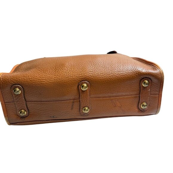 Vintage 1980’s Dooney & Bourke All-Weather Leather Satchel Purse British Tan - Picture 7 of 12